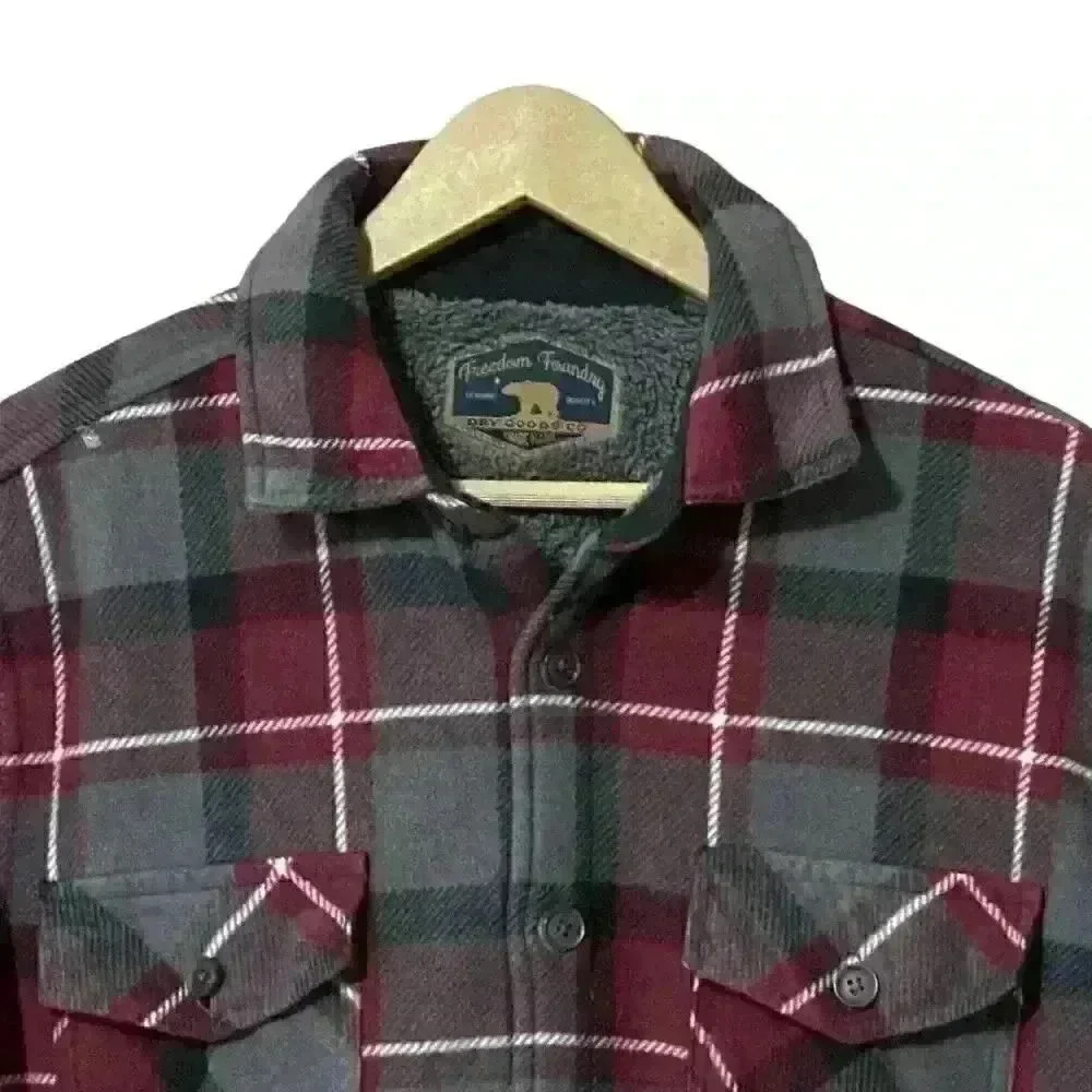 Freedom Foundry Shacket M Plaid Flannel Fleece Lined Outdoorsy Lumberjack Cowboy